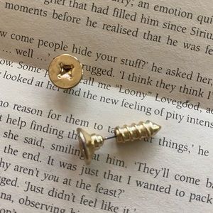 “Through the ear” screw earrings